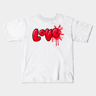 Valentine Love Graffiti Merchandise Kids T-Shirt